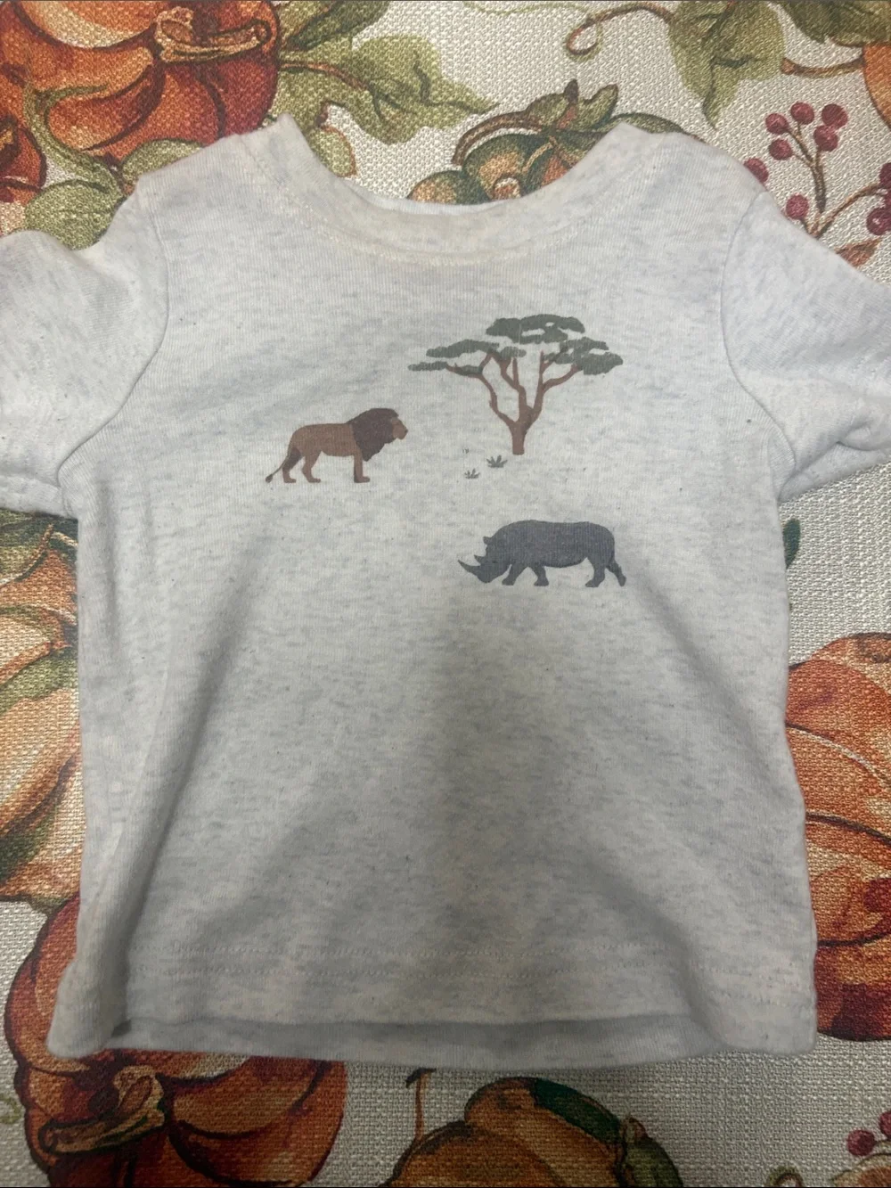 Baby/Toddler Gray Safari Animal Tee